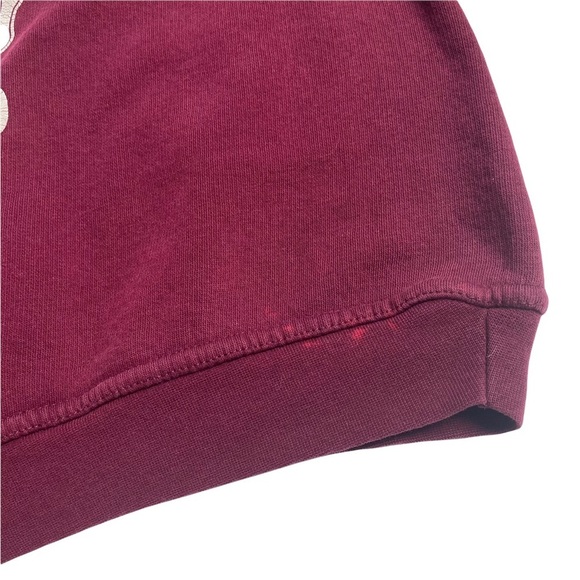 Vintage destroyed Amsterdam Collegiate style thin sweatshirt burgundy - Picture 5 of 9